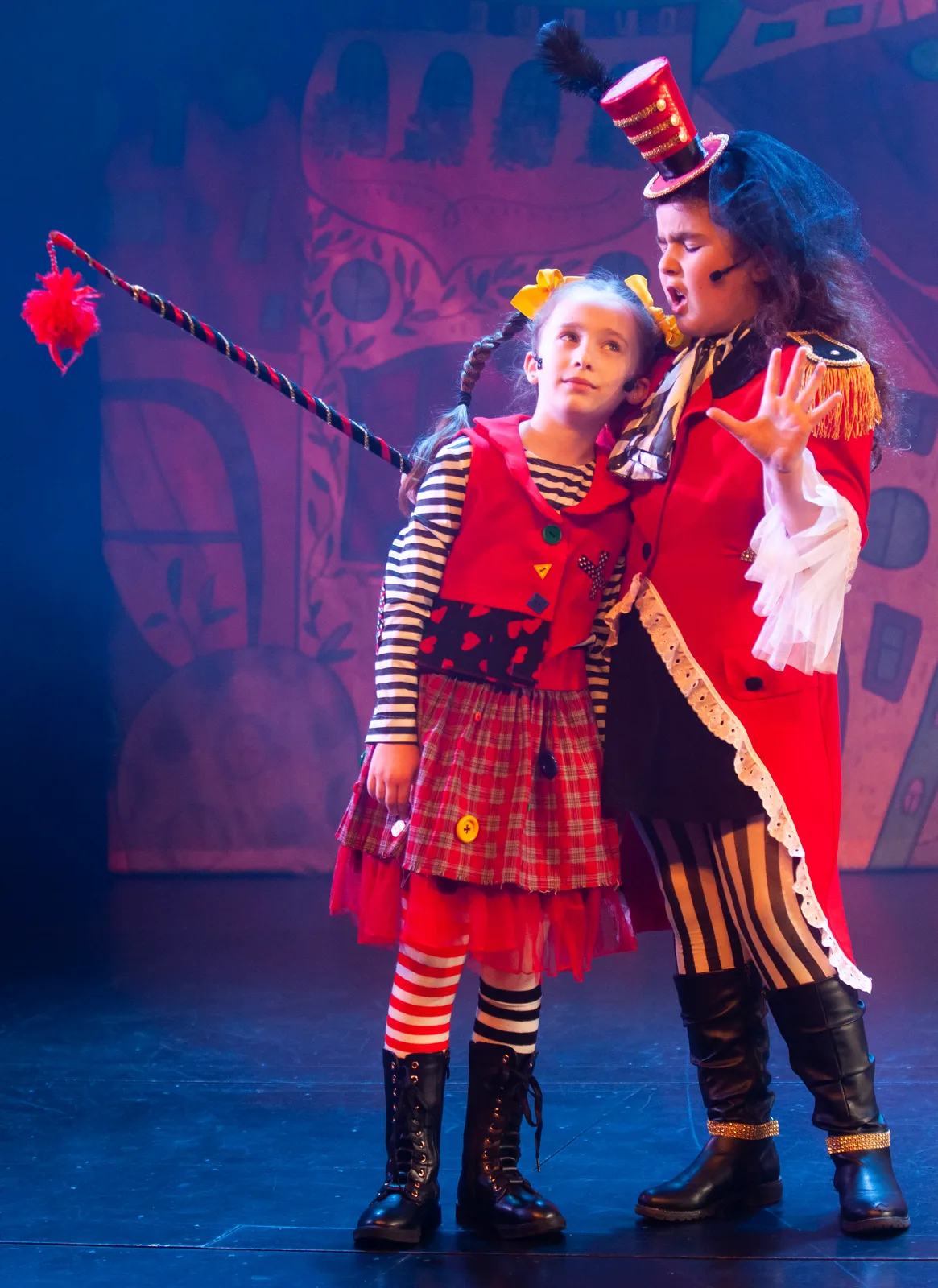 Starbright students in costume performing together on the Starbright Theater stage